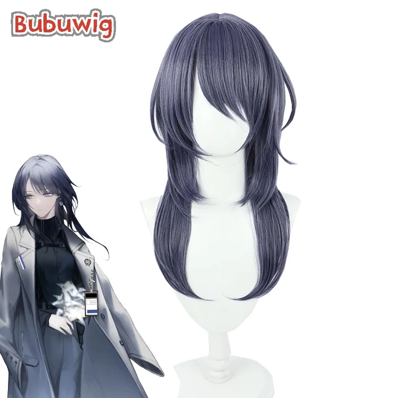 Bubuwig Synthetic Hair Path to Nowhere The Chief Of MBCC Female Cosplay Wigs 45cm Long Dark Gray Mixed Blue Wigs Heat Resistant hanson middle of nowhere 1 cd