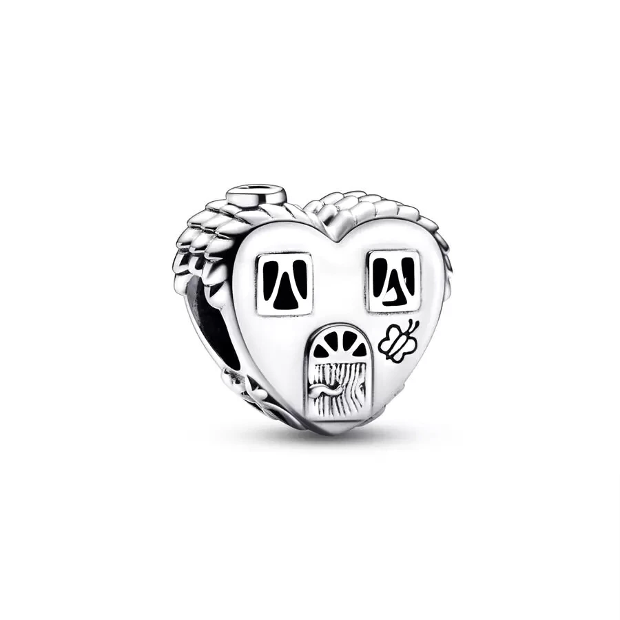 925 Sterling Silver Beads Charms Happy Heart House Padlock Key Dangle Charm Bead For Women Fashion Jewelry