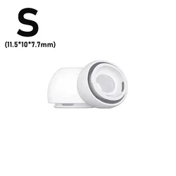 Premium Silicone Replacement Eartips for Noise - Isolating Earbuds (White - S)