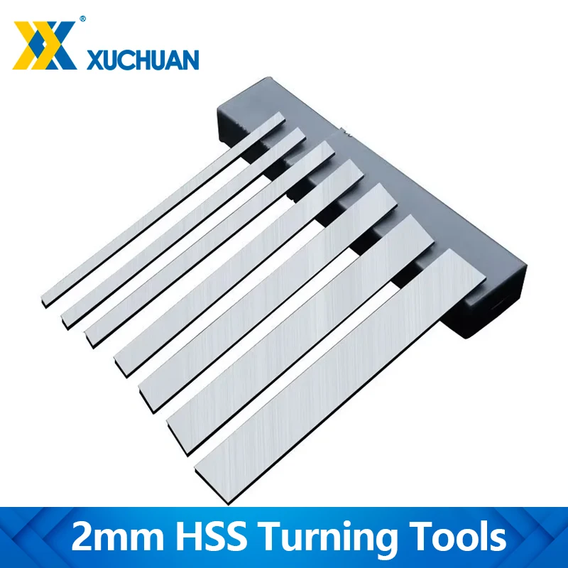 Lathe Turning Tool XUCHUAN 2mm High Speed Steel CNC Lathe Tool Bar White Steel Machining Cutting Bar