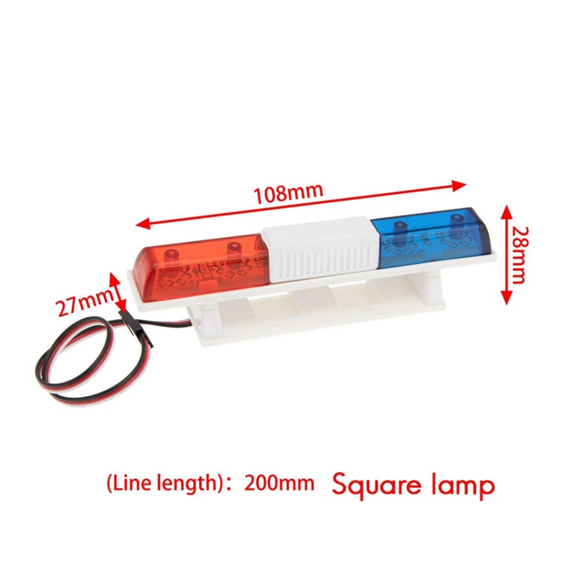 RC Car Accessories Led Police Flash Light Alarming Light For 1/10 HSP Kyosho Tamiya Axial SCX10 D90 RC Car Parts-N58
