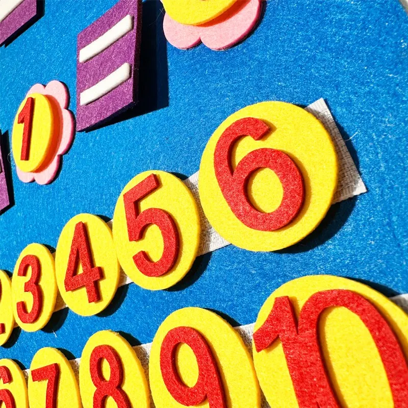 Montessori Busy Board 1PC, Felt Travel Activity Toy - Early Learning Fine Motor Skills for 1-3 Year Old Toddler