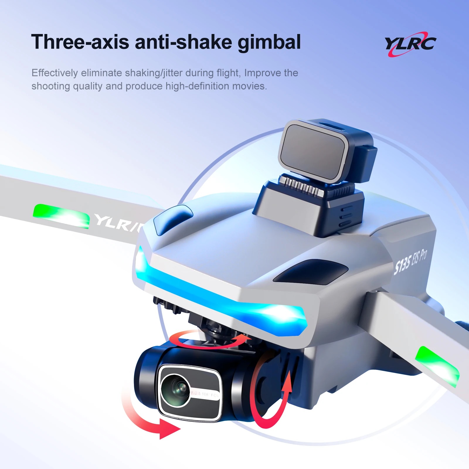 Drone quadcopter S135 RC Drone with Camera 5G WiFi 8K HD Dual Camera 360 Laser Obstacle Avoidance Three Axis Pan-tilt GPS Return Quadcopter Drone