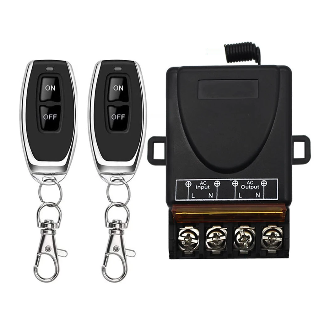 Interruptor de Controle Remoto sem Fio rf Relé Receptor on Off Transmissor para Lâmpada Aparelho Elétrico ac 220v 30a 1ch 433mhz