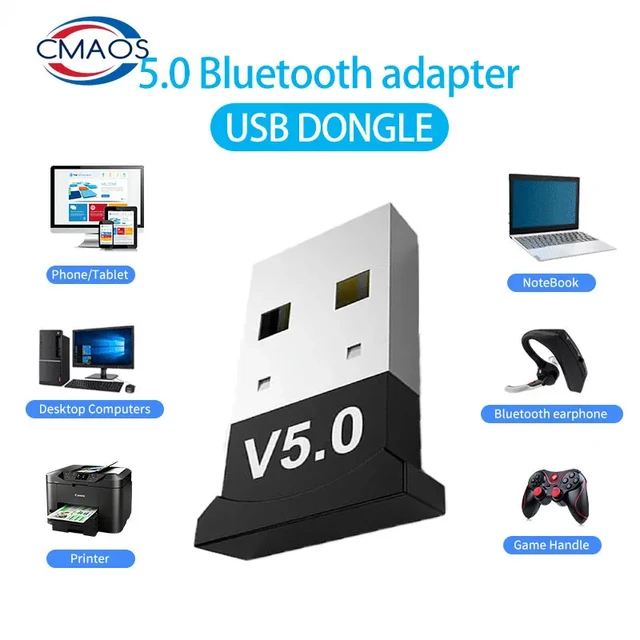 Adaptateur Usb Bluetooth Pour Laptop & Pc De Bureau V5.0 - Prix en