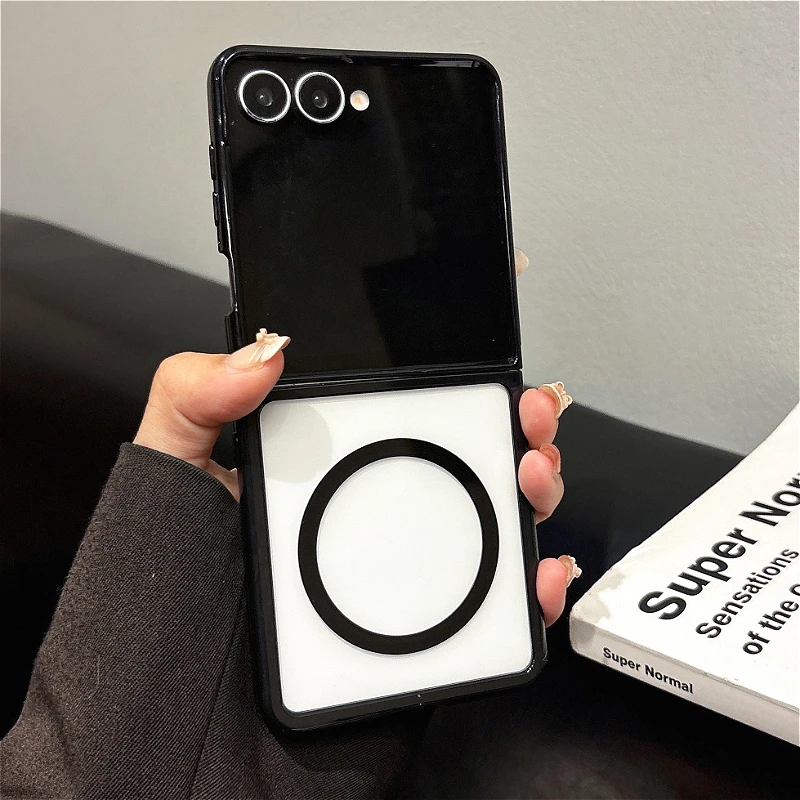 Candy Color Magnetic Transparent Case with Magsafe Compatibility - Clear Protective Cover