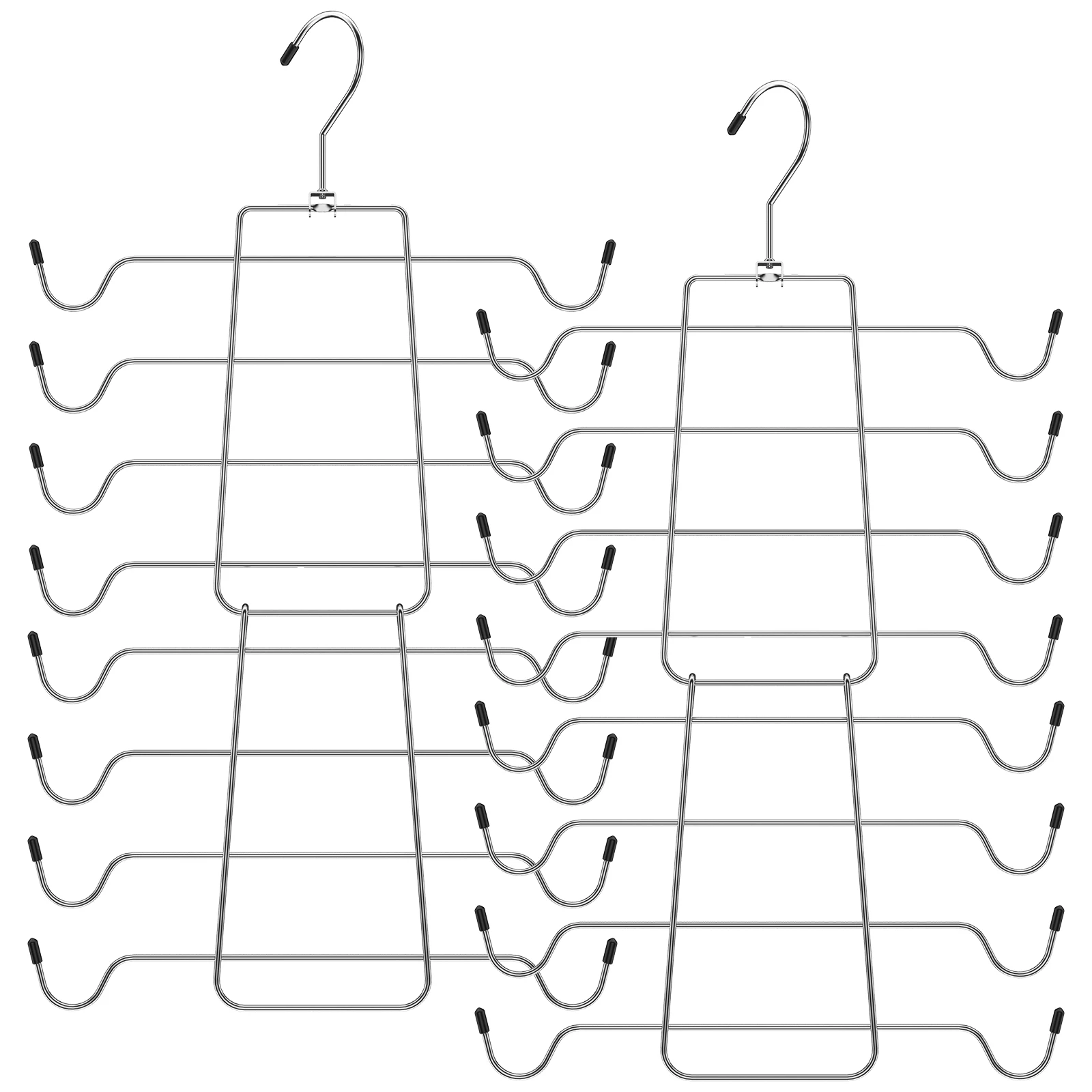 

2 Pcs Underwear Hanger Metal Foldable Bra Organizer 8 Layer Space Saving Underwear Hanger for Closet Organizer Rack