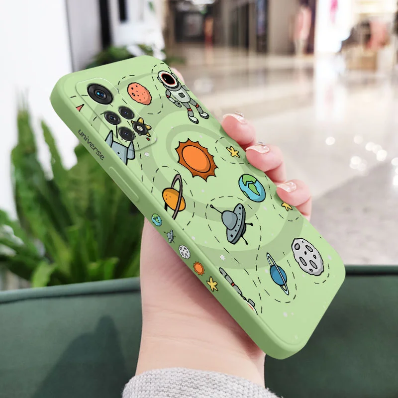 Astronaut-Themed Liquid Silicone Phone Case
