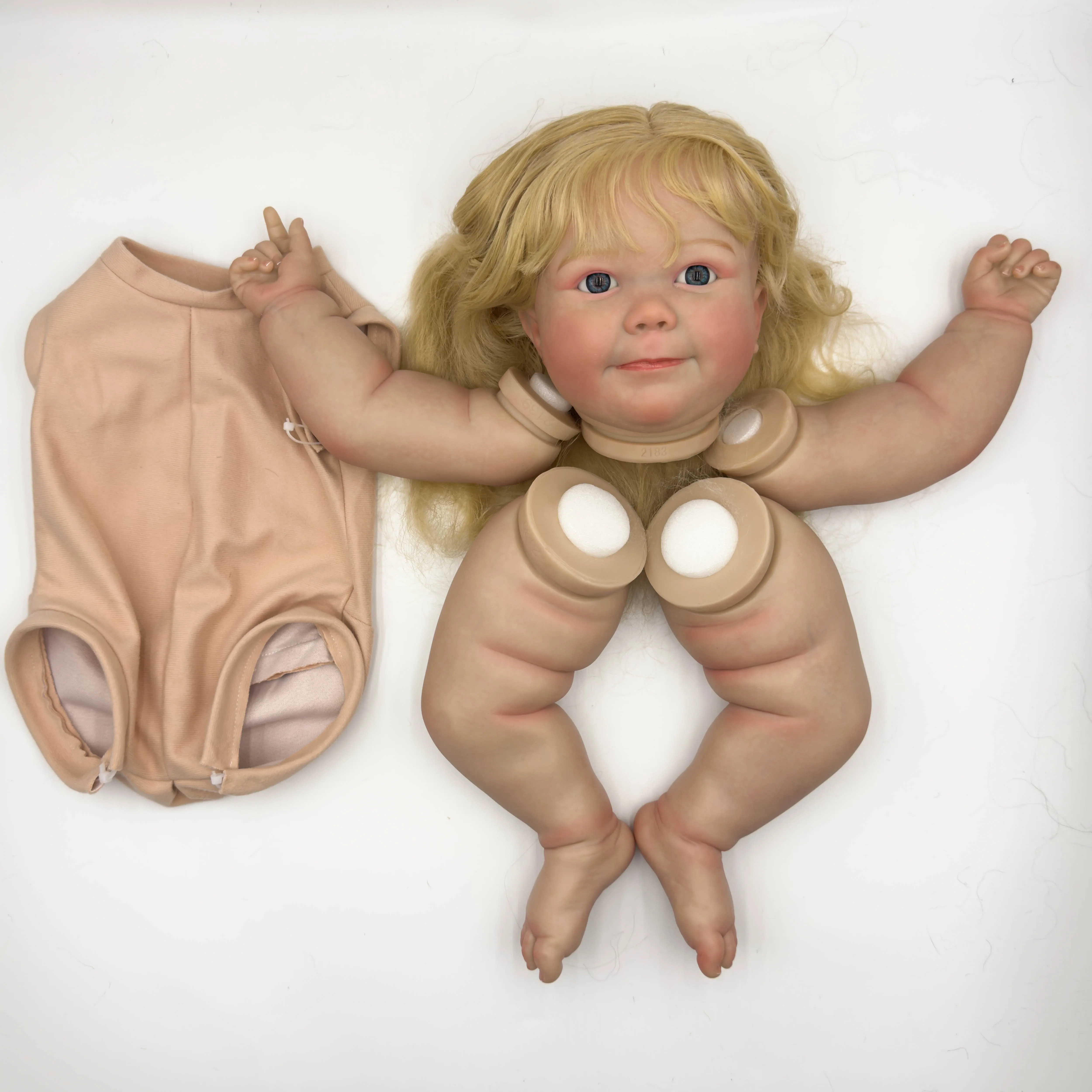 NPK 실물 같은 완제품 인형 크기, 이미 그려진 인형 부품, 천 바디, 6 월 깨우기 DIY 장난감, 어린이용 선물, 26 인치