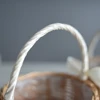 Wedding Flower Girl Basket with Ribbon Handle and Bowknot Natural Rattan Flower Basket for Wedding Ceremony Rustic Home Decor 6