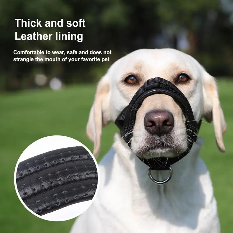Adjustable No Barking Muzzle Dog Mouth Guard Breathable Pet Mouth Muzzles Medium Large Dogs Anti-biting Pet Supplies Soft Muzzle