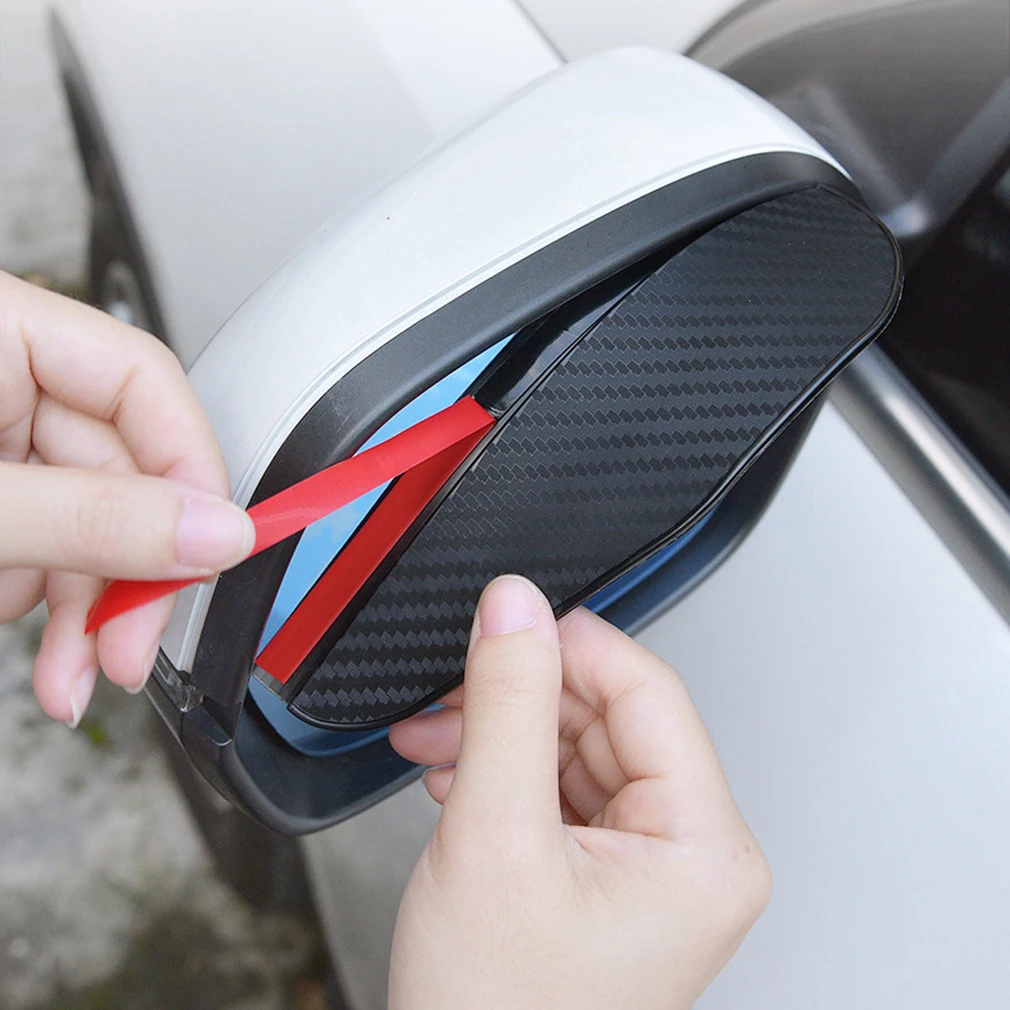 Carbon Fiber Car Rear View Mirror Rain Cover for Ford Focus 2 3 Fiesta Mondeo Kuga Citroen C4 C5 Skoda Octavia Rapid