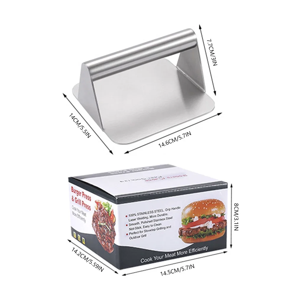 Hamburger Sandwich Meat Patty Maker Mold 304 Stainless Steel Smash Burger  Press Non-Stick Burger Smasher Tool Kit for BBQ Lover - AliExpress