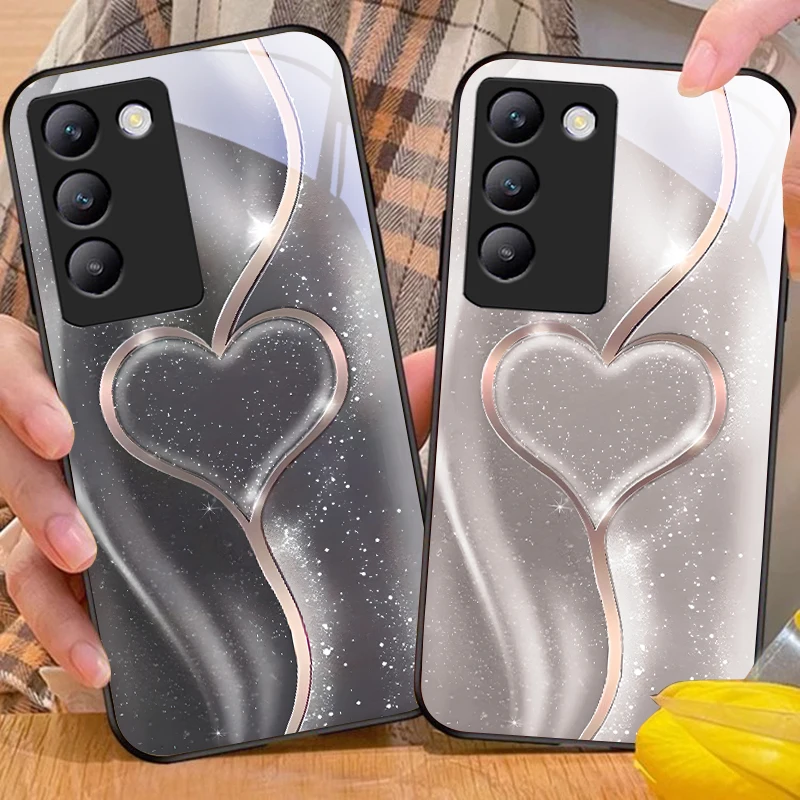 Gradual Love Black Tempered Glass Phone Case