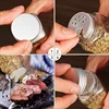 12Pcs/Set Seasoning Jars Square Glass Spice Bottle With Bamboo Lid Salt Pepper Shakers Spice Storage Jar Kitchen Accessories 4