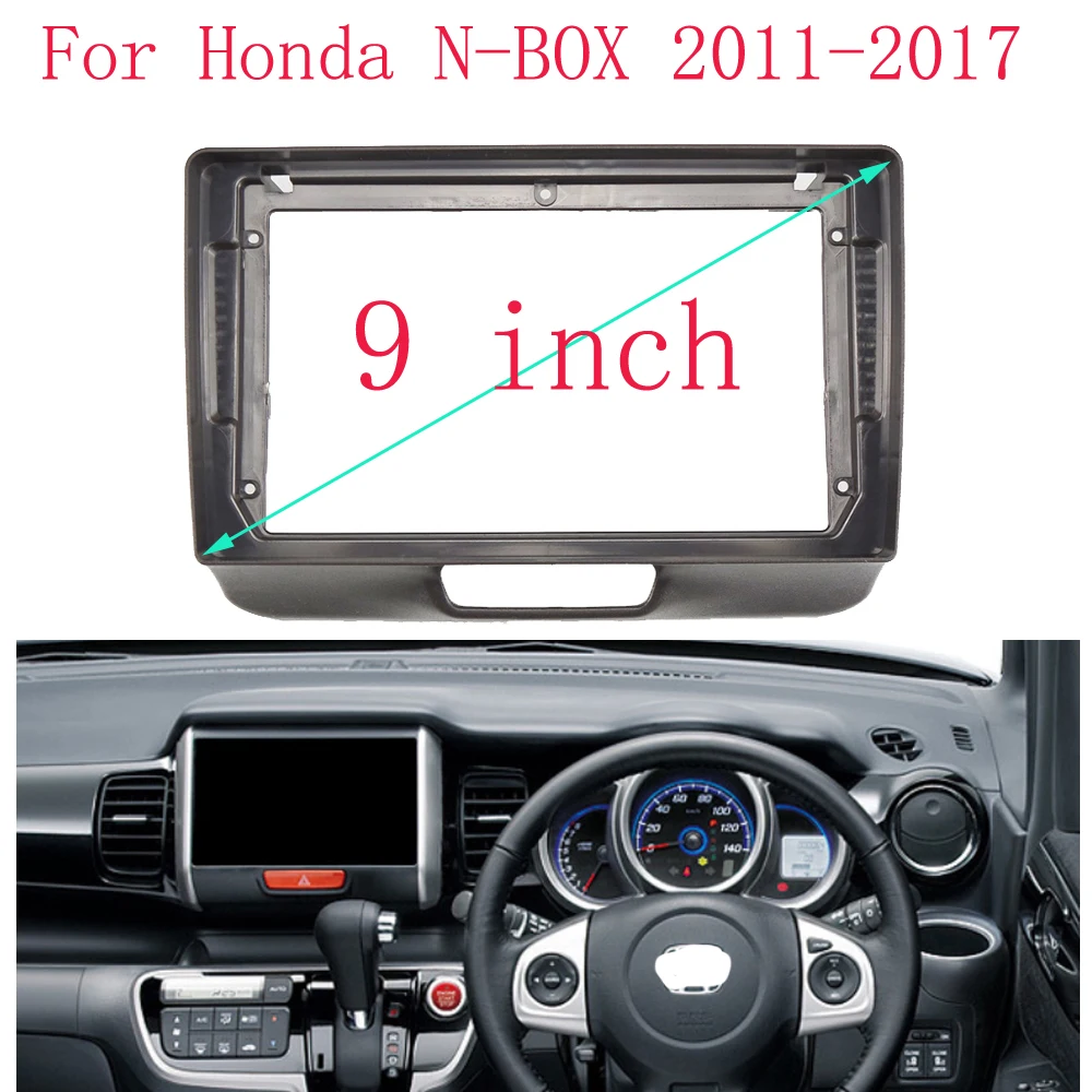 

9 Inch car radio fascias For HONDA N BOX NBOX N-BOX 2011-2017 Car Radio Android MP5 Player Casing Frame Stereo Fascia