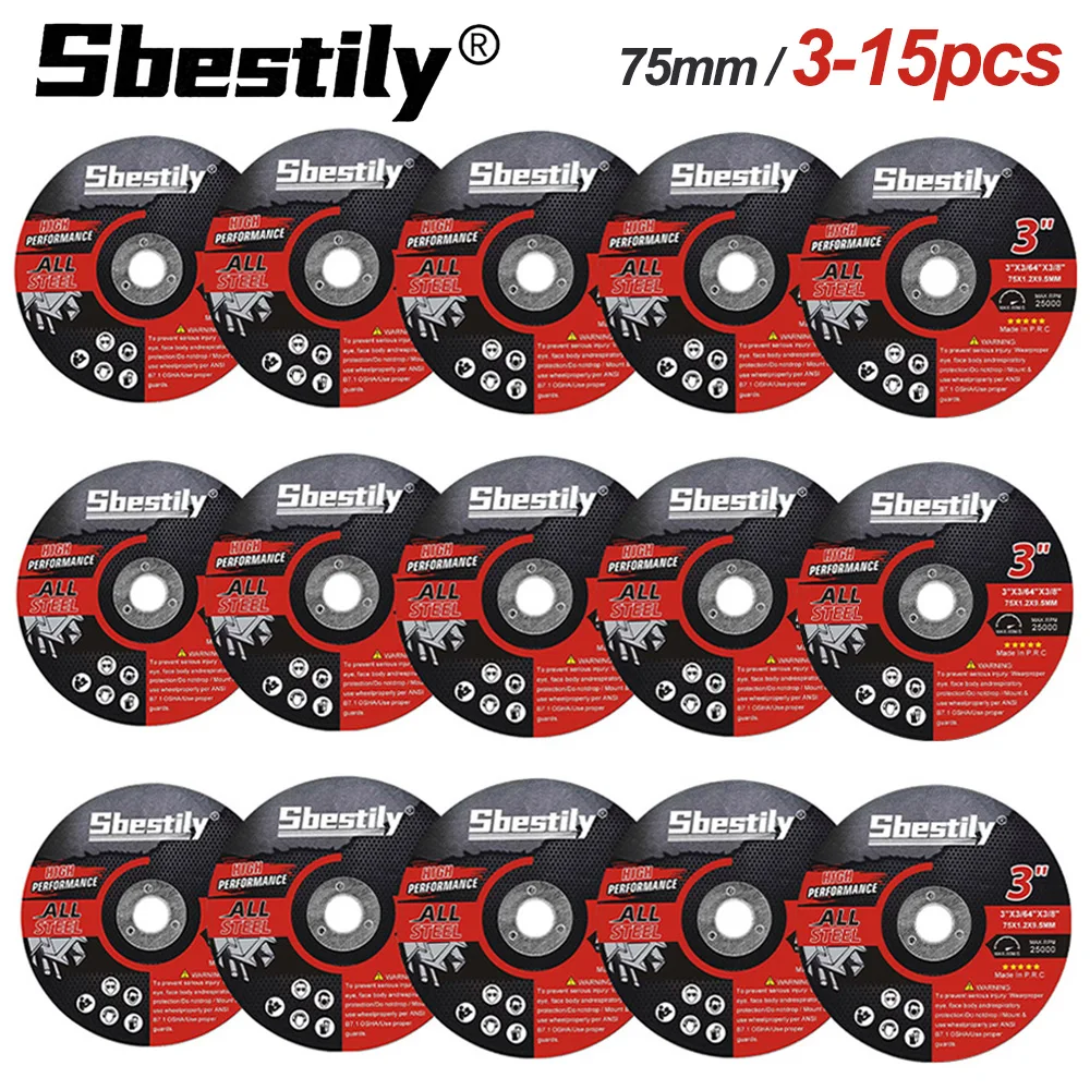 3-15pcs 3 Inch Metal Cutting Wheel Mini Cutting Disc Resin Circular Saw Blade for Metal stainless Steel Wood Steel