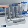 1 Pcs, Thickened, Quadruple File Bar, Desktop File Shelving, Storage Box, Pen Holder Frame, File Box, Office Supplies 2