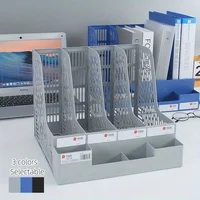 1 Pcs, Thickened, Quadruple File Bar, Desktop File Shelving, Storage Box, Pen Holder Frame, File Box, Office Supplies 2