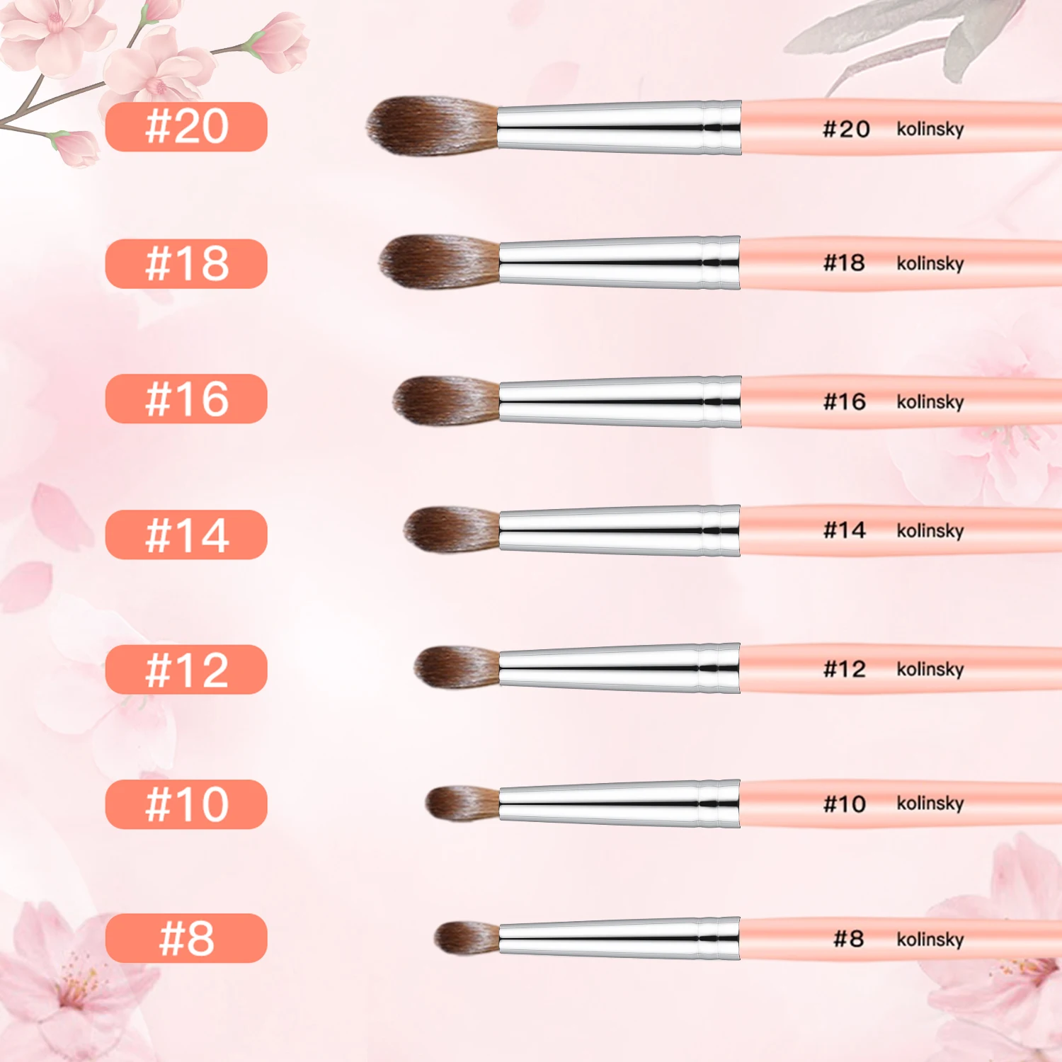 Kolinsky Acrylic Nail Brush for Acrylic Application, Nail Brush Acrylic Round Oval Shaped Wood Handle Acrylic Powder 2