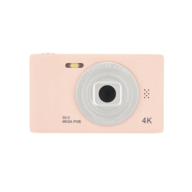 4K Dijital Kamera Seyahat Selfie Kamerası 50 Megapiksel HD Zoom Fotoğrafçılık 2.4 inç Ekran Başlangıç Seviyesi Çocuklar Kampüs Mini Retro Kamera