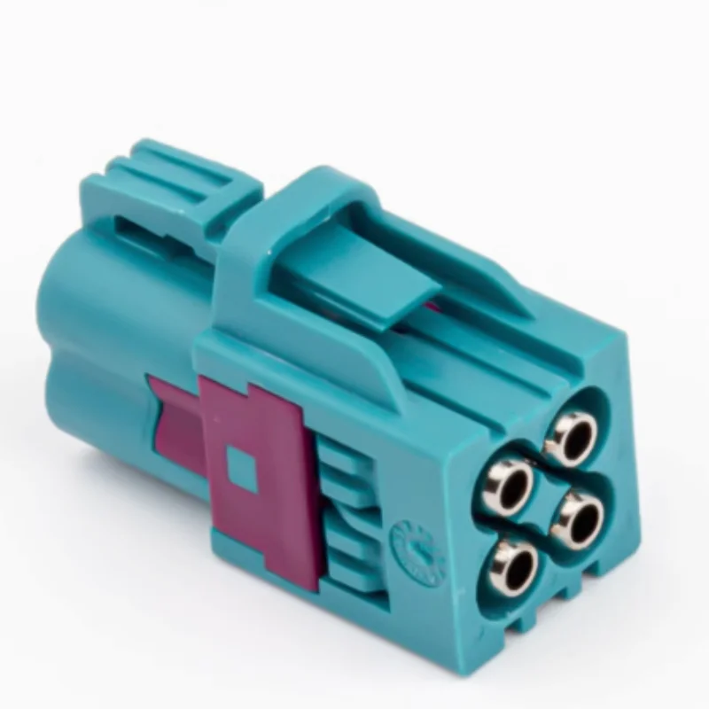 1PC MINI FAKRA car connector female 4 in 1 Z type water blue straight female Bluetooth GPS car use Automotive connector adapter