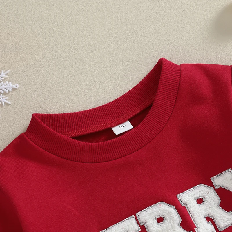 Girls Christmas Casual Sweatshirts Long Sleeve Crewneck Letter Print Loose Fit Pullover Sweatshirts Tops Xmas Clothing Outfits
