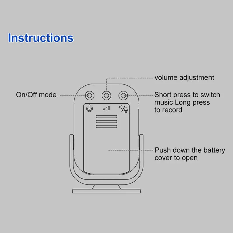Doorbell Chime Entry Alert Chime Wireless Motion Sensor Detector Security Alarm Shop Store Home Front Door Entry Welcome