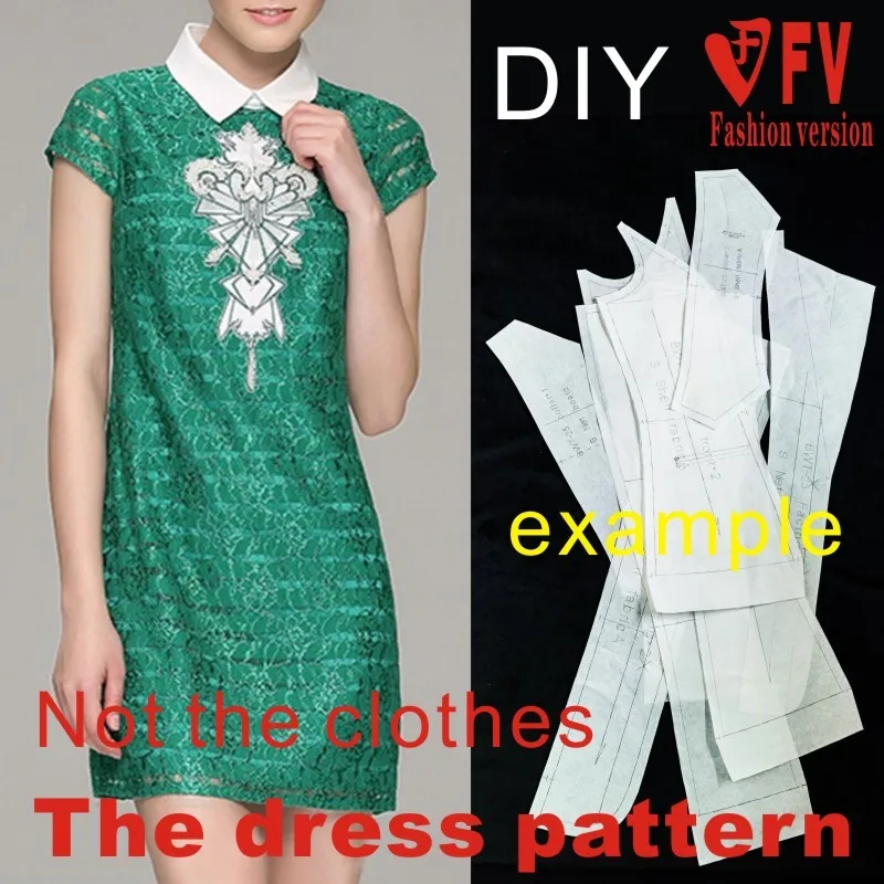 Clothing DIY The dress Dresses Sewing Pattern cutting drawing Women's Dress Sewing Template BLQ-95