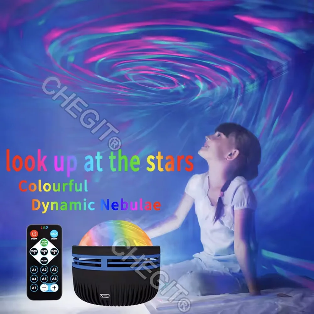 7in1 Galaxy Projector Light Colorful LED Galaxy Sky Projector Bedroom Night Light Kids Room Decoration Christmas Party
