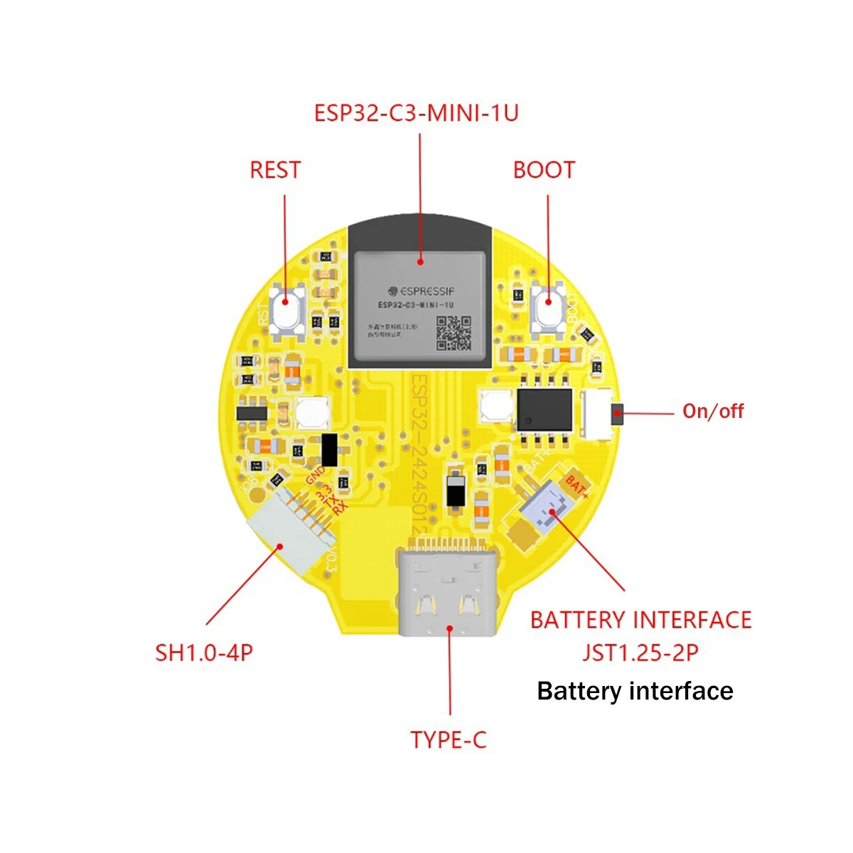 ESP32-C3  , 1.28 ġ  LCD ÷ ġ ũ,   