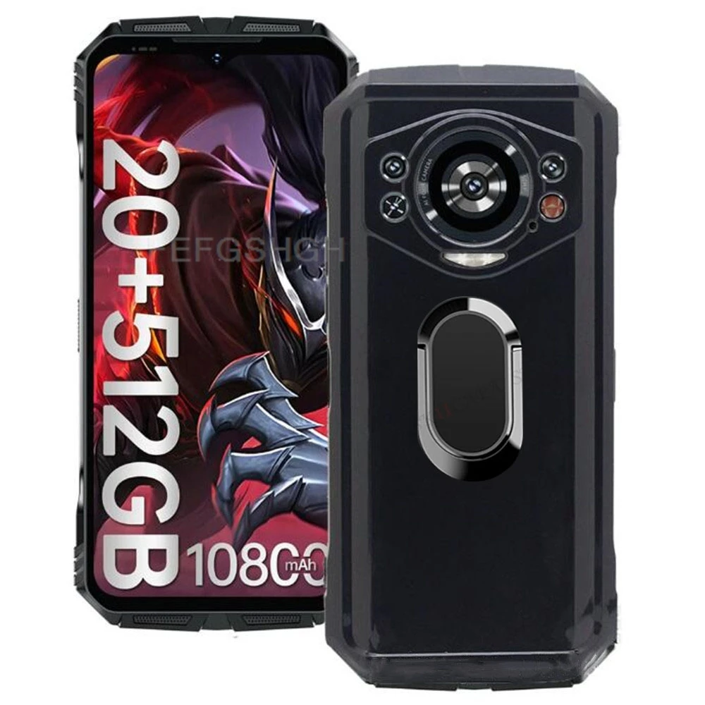 Enhanced Back Ring Holder Silicone Phone Case with 6.58-Inch Display Protection