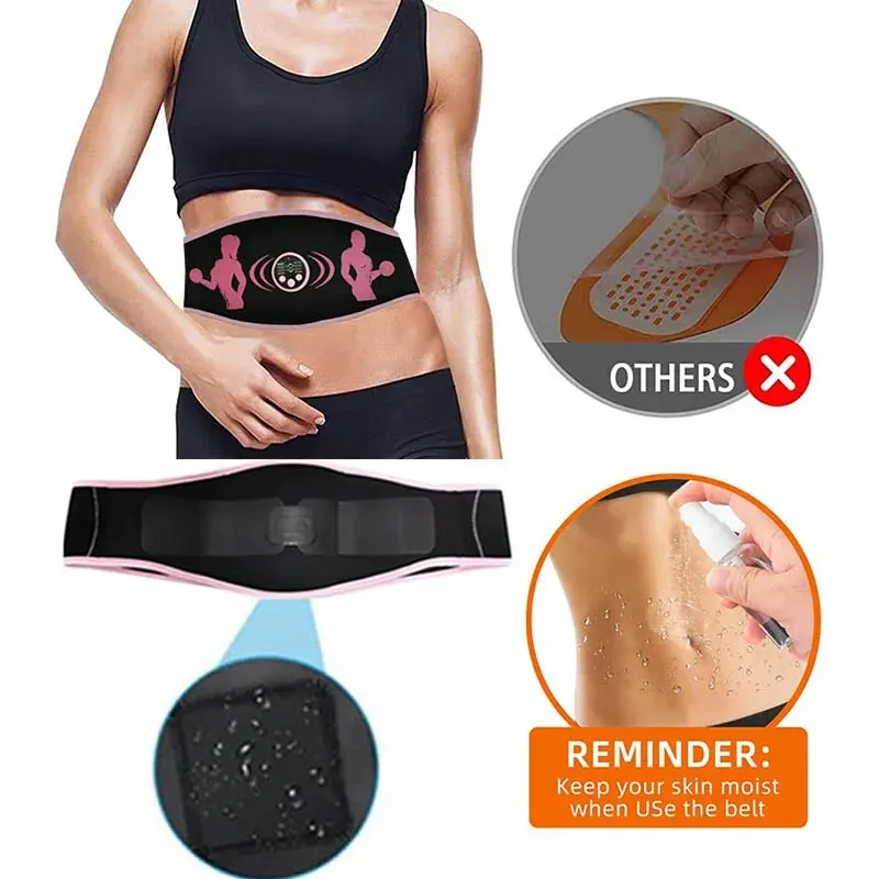 Muscle Stimulation Belt Electric Abs Stimulator Trainer EMS Abdominal Toning Belts Body Slimming Massage Fitness Massager