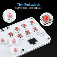 Hitbox Leverless Controller Fight Sticks Custom 12Keys All-Button Arcade Fightstick Keyboard for PS4/PS3/Switch/PC RGB Keyboard - Image 2