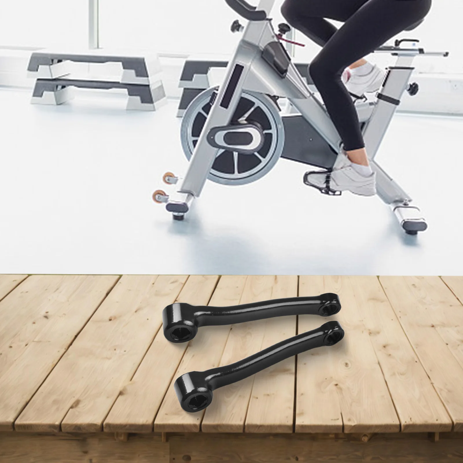 152mm Exercise Bike Crank Left And Right Gym Fitness Bike Accessories Exercise Crank Arm Indoor Cycling Parts