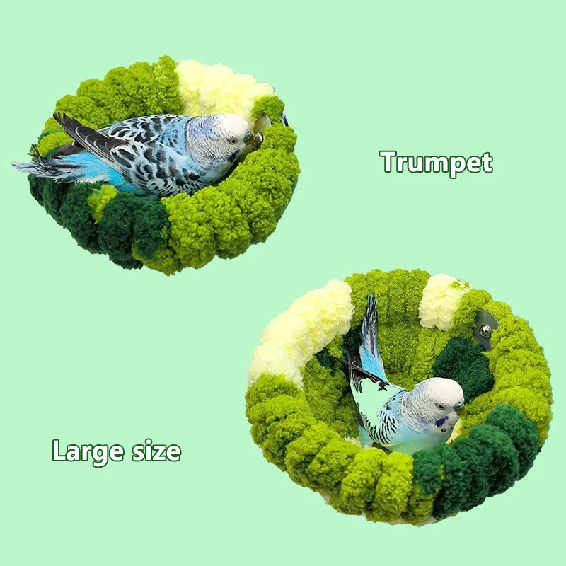 Bird Nest Cozy Winter Bird Nest-Plush Parrot And Budgie Bed For Cold Weather-Soft Cotton Birdhouse For Warmth & Comfort Pet Sleeping Bed Bird House Bird Sleeping Bed Bird Egg Nest