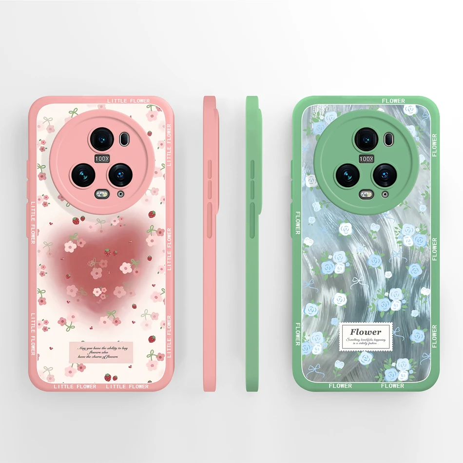 Floral Design Soft Silicone Phone Case with Full Protection