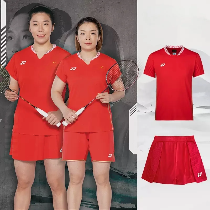 YONEX 10664CR Badminton Jersey National Team Paris Men's and Women's Competition Robe Quick drying