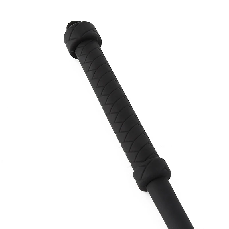 Black 63CM Genuine Silicone Horse Whips Equestrian Training Tools Submissive Riding Horse Whip Horse Racing Whipping Props 5