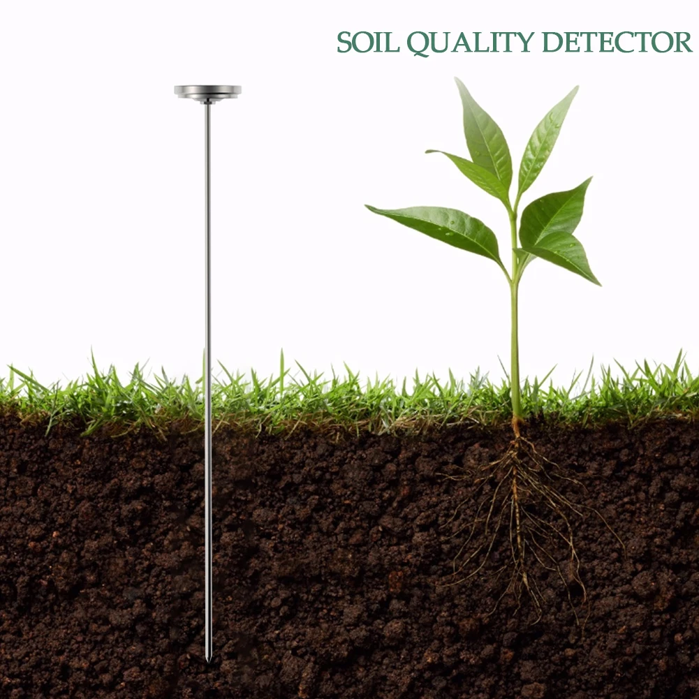 50cm Clear Reading Temperature Monitor Compost Soil Thermometer Probe for Garden Lawn Plant Stainless Steel Thermometer