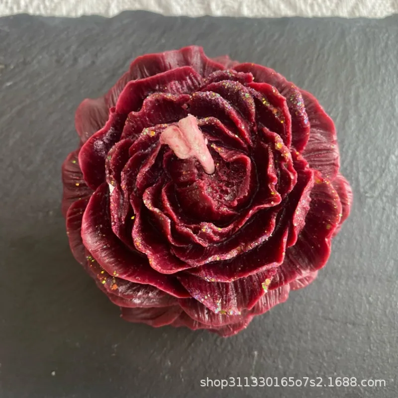 Low Temperature Candles Luminous Quicksand Camellia Rose Candle40Coconut Wax Soy Wax Good Tear and Pull Sexy Candle