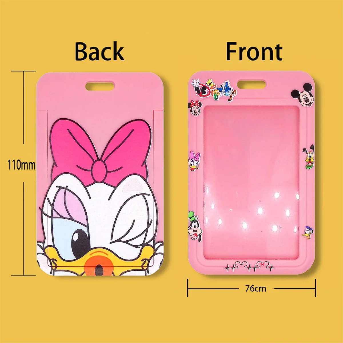 Vertical Card Holder Disney Mickey MouseDaisy Duck Certificate Holder Neck Strap Keychain ID Access Rope Strap 2