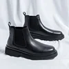 Men's Brogue Leather Shoes Business Casual Style Rubber Sole Adult Footwear Comfortable Breathable Leather Upper