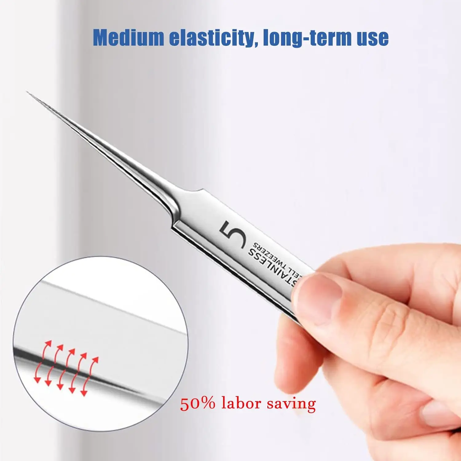 German Ultra-fine No. 5 Cell Pimples Blackhead Clip Tweezers Beauty Salon Special Scraping & Closing Artifact Acne Needle Tool precision tweezers tweezer tool pimples blackhead tweezers blackhead clip tweezers