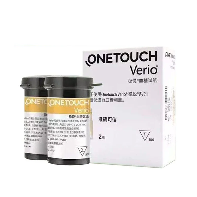 Onetouch Verio Blood Glucose Test Strips Gold Palladium Electrode Diabetes Test Paper 50/100 pcs Self test of diabetes blood glucose strips blood test strips