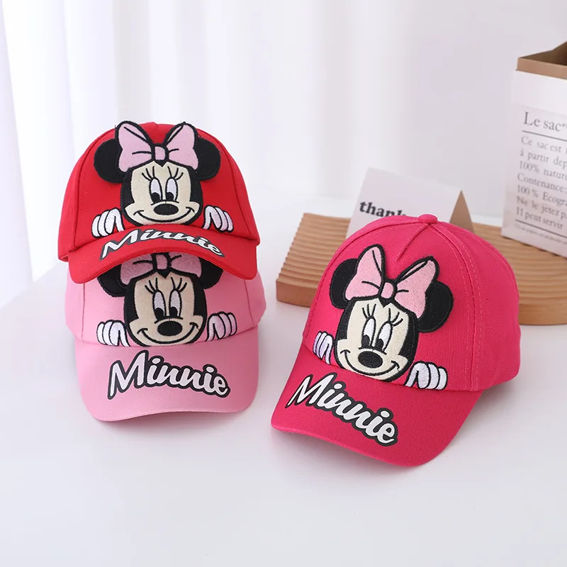 Children's Minnie Cap Cartoon Kids Baseball Cap Girls 3D Style Hat baseball cap baby sun hat