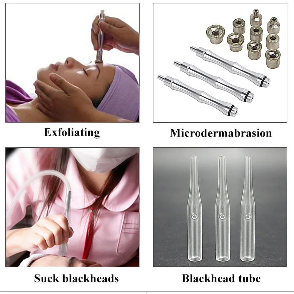 Microdermabrasion Machine Diamond Tip Water Spray Exfoliation Wrinkle Beauty Skin cleaning Tool Suction Black head Device blackhead remover