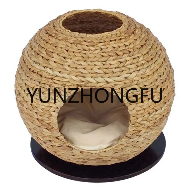 

Straw Cat House Cat Tree Banana Leaf Pet Toy Cat Supplies