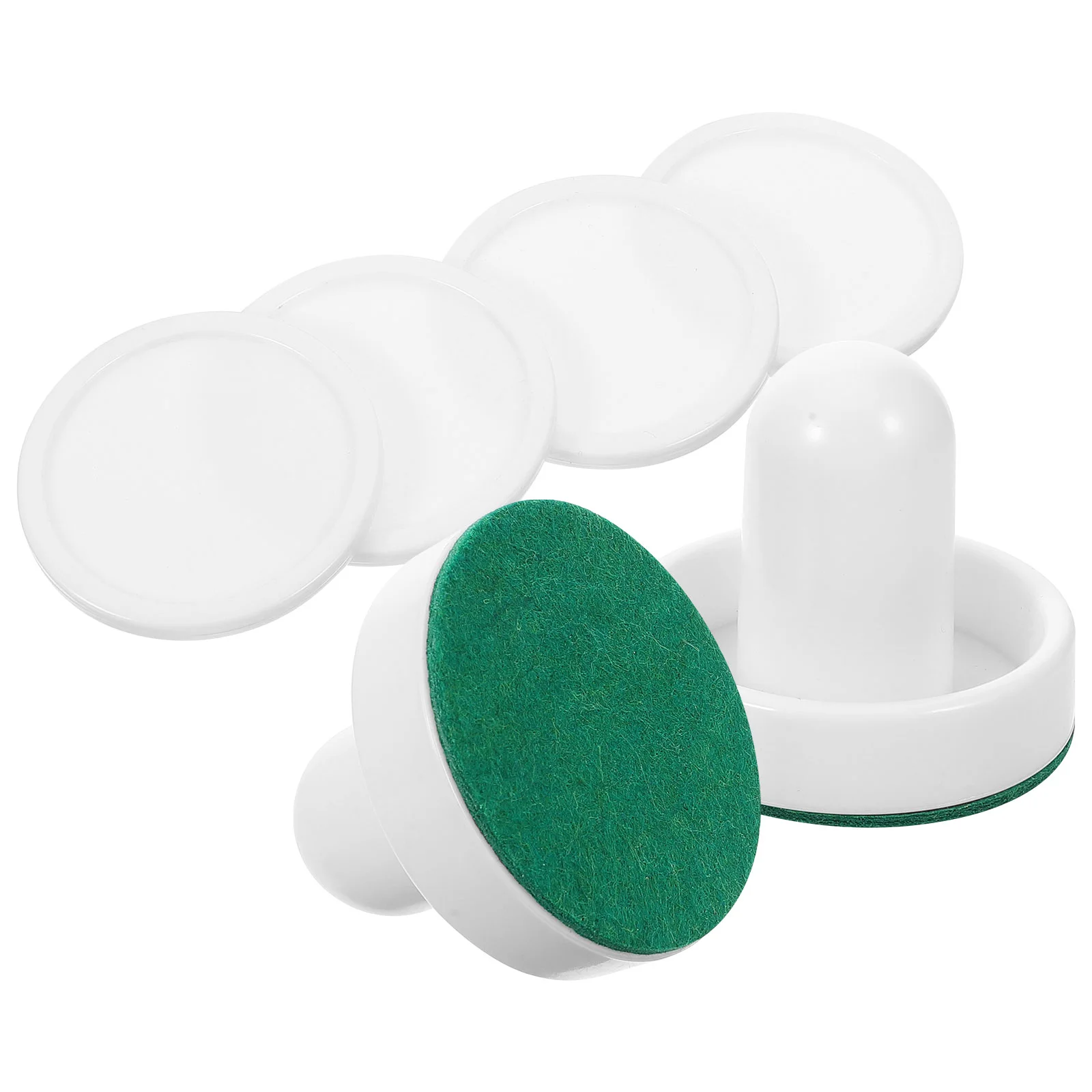 Two 60Mm White Four White Balls Air Hockey Set Paddles Ice Replacement Parts Tabletop Accessories Game Supplies