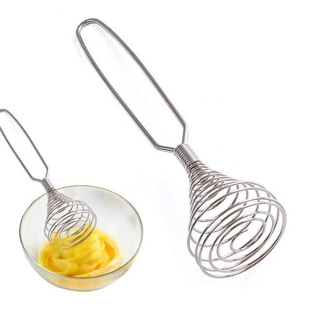 Stainless Steel Spring Coil Whisk Mixing Manual Egg Beater Spring